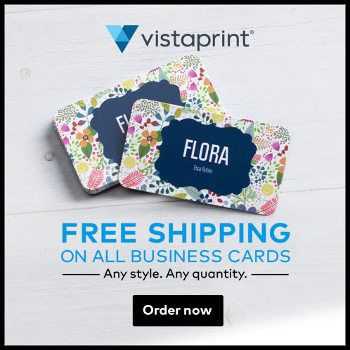 vistaprint business cards shipping promo